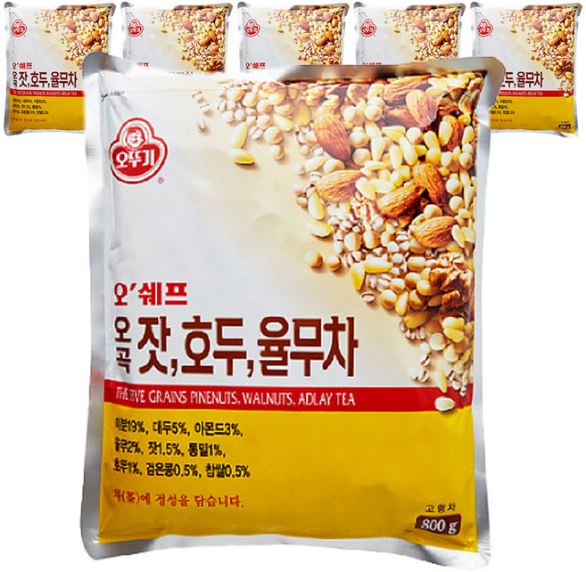 오뚜기 오쉐프 오곡잣호두율무차, 800g, 1개입, 6개