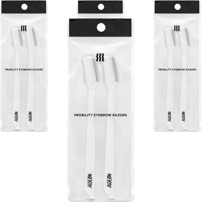 머지 프로빌리티 눈썹 수정 칼 2p, 화이트, 4세트