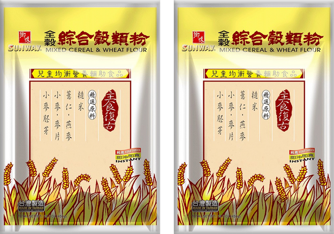 SUNWAY 鄉味 全穀綜合穀類粉, 450g, 2包, 15份
