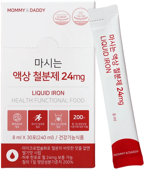 마미앤대디 마시는 액상 철분제 24mg, 240ml, 1개 - 쿠팡