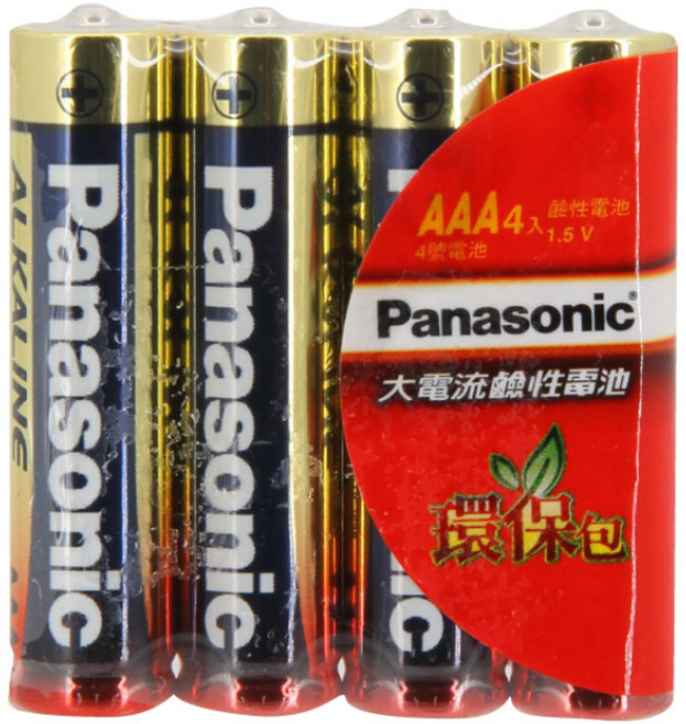 Panasonic 大電流鹼性電池4號 台灣公司貨, 4顆, 1組