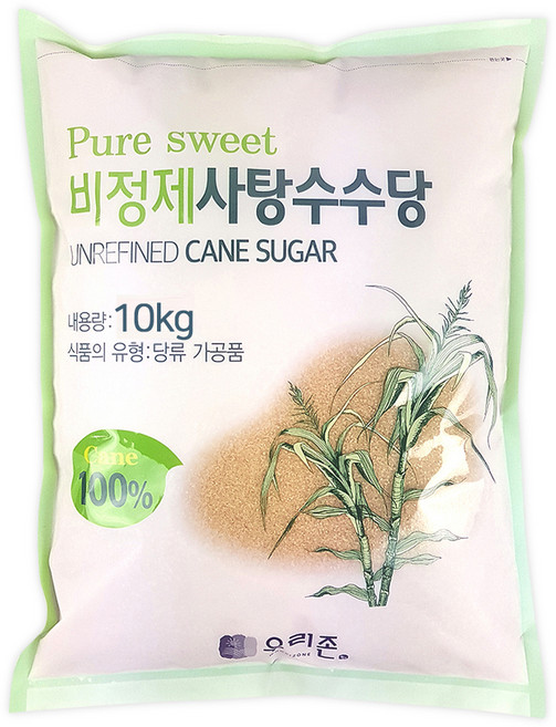 우리존 비정제 사탕수수당, 10kg, 1개
