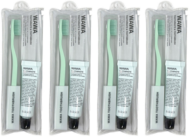 RoRoBELL Wawa 牙膏 30ml + 牙刷旅行組 80g, 4套
