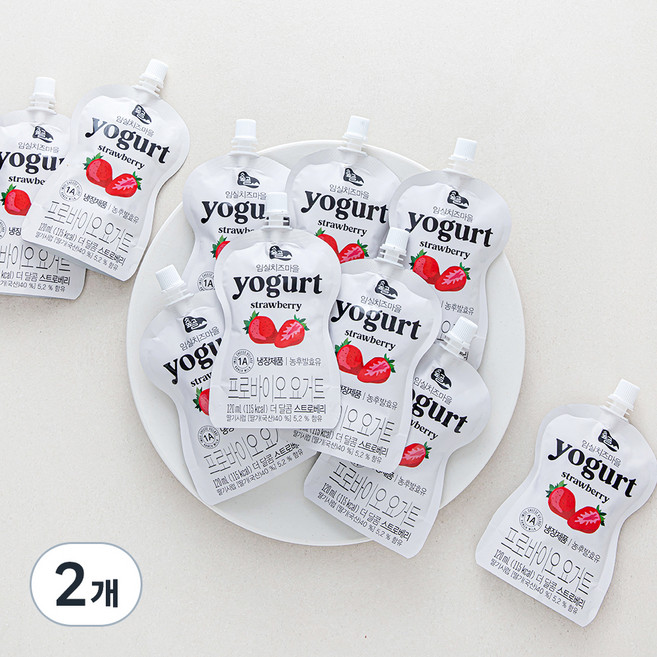 임실치즈마을 요거트 더 달콤 스트로베리, 120ml, 20개