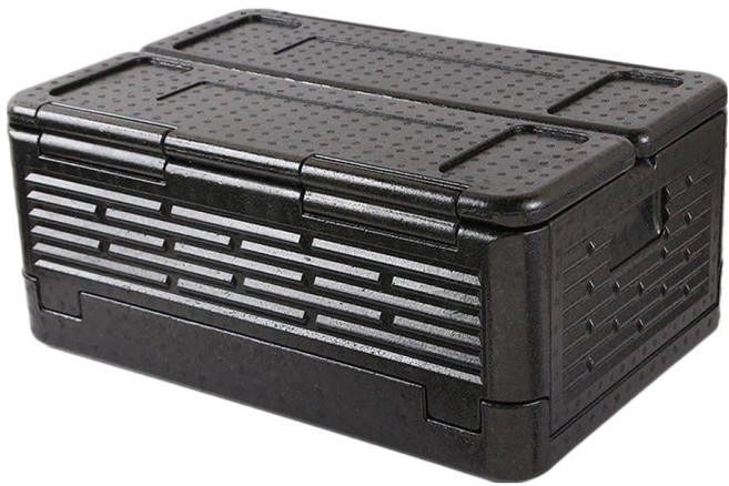 TOP&TOP 超輕量霸王折疊保溫箱, 黑色, 60L