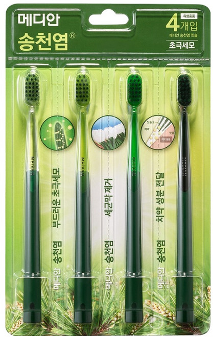 메디안 송천염 초극세모 칫솔, 4개입, 1개