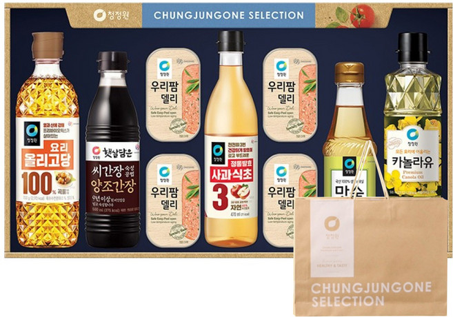 청정원 행복 셀렉션호 선물세트+쇼핑백, 3세트