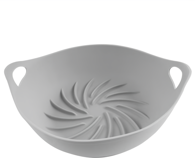 SiliPot 矽膠氣炸料理容器, 灰色, 1個
