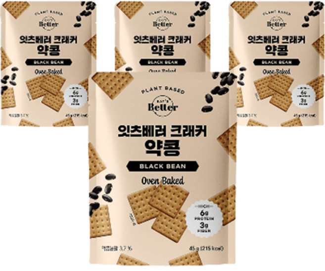 잇츠베러 크래커 약콩맛, 45g, 4개