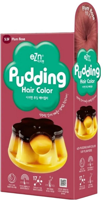 eZn 푸딩 셀프 염색제 젤형 140ml, 5.5F 플럼로즈, 1개