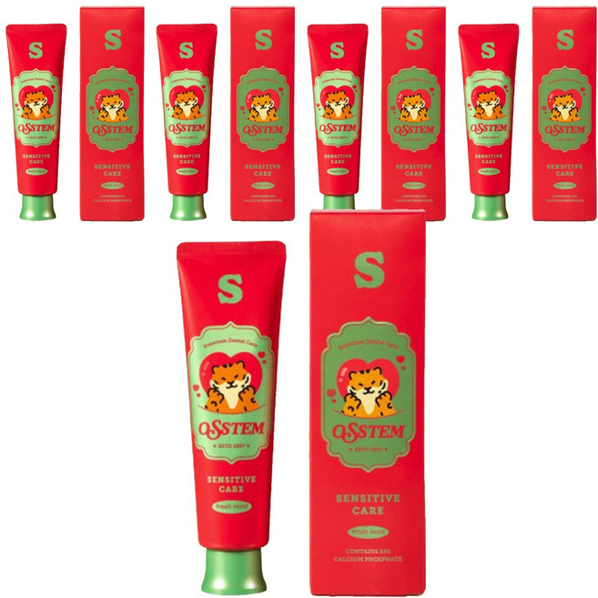 오스템파마 S 시린이케어치약 후레쉬민트향, 120g, 5개