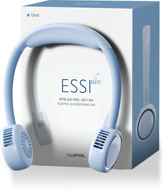 블루필 슬림넥 밴드 선풍기, BFN601, 에씨 블루