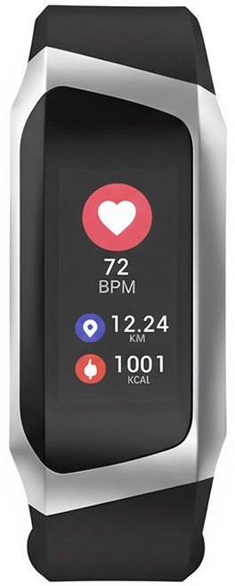 AFAMIC 艾法 M8藍牙智能心率GPS運動手環 可更換錶帶, 黑銀色, 0.96吋, GPS + 藍牙