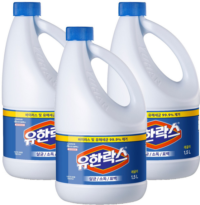 유한락스 레귤러, 1.5L, 3개