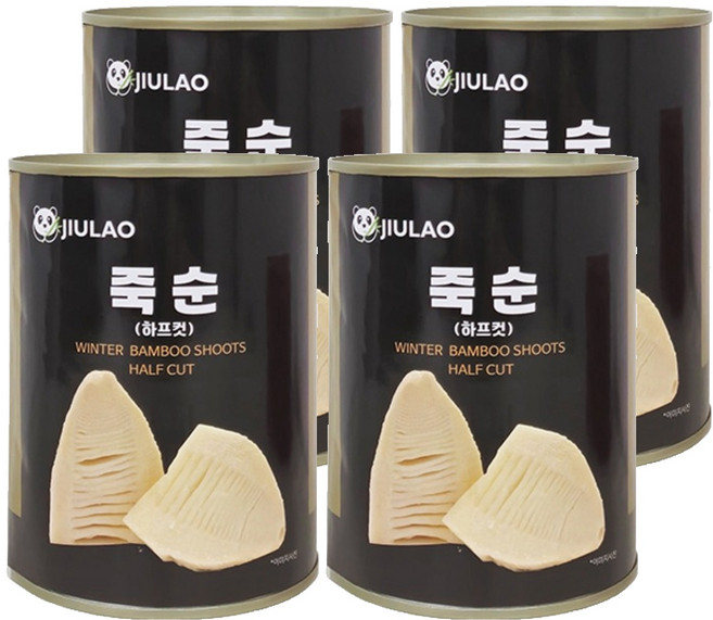 JIULAO 죽순 하프컷 통조림, 4개, 552g