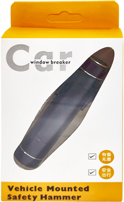 ibits P3 車用多功能破窗器 附底座 + 測試玻璃, 黑色, 1組