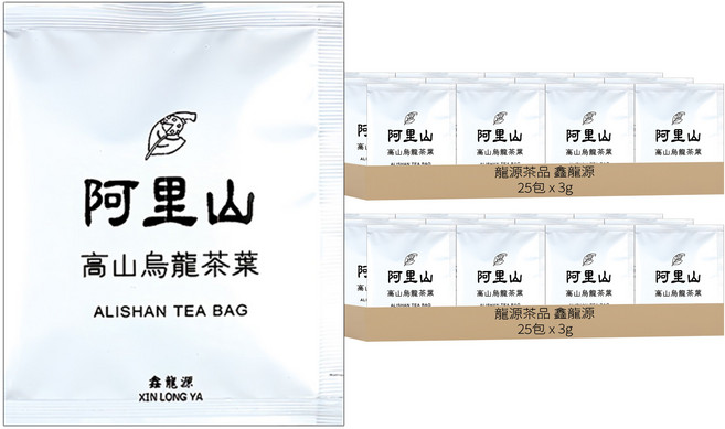龍源茶品 鑫龍源 阿里山烏龍茶包, 3g, 25包, 2組