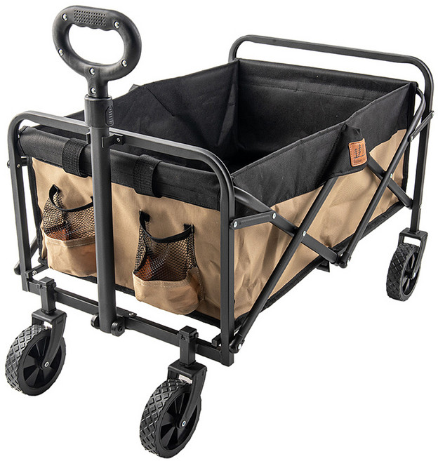아웃도어포레스트 2면 접이식 웨건, 베이지, 1개