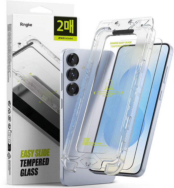 링케 이지슬라이드 강화유리 휴대폰 액정보호필름 2P, 1세트