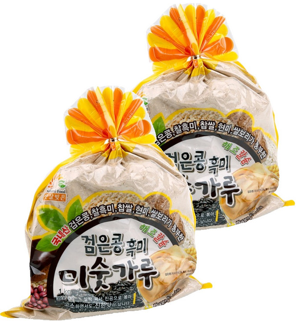 오양식품 검은콩 흑미 미숫가루, 2개, 1kg