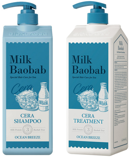 밀크바오밥 세라 샴푸 1.2L + 트리트먼트 1.2L 오션브리즈, 1개