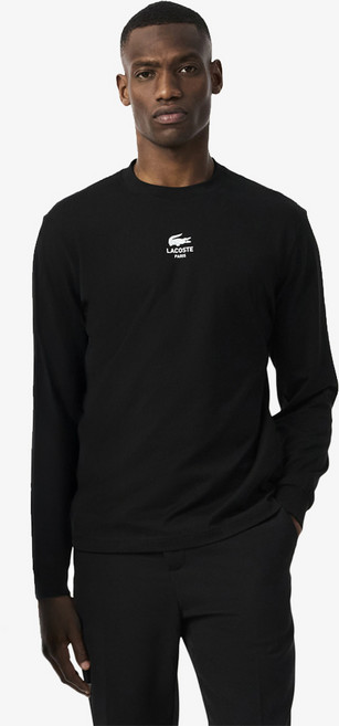 라코스테 남성용 소프트 브랜딩 면 긴팔 티셔츠 TH8135-55N