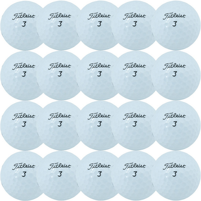 Titleist 二手球 實惠型 42.67mm 隨機出貨, 白色混合, 20個, 1入