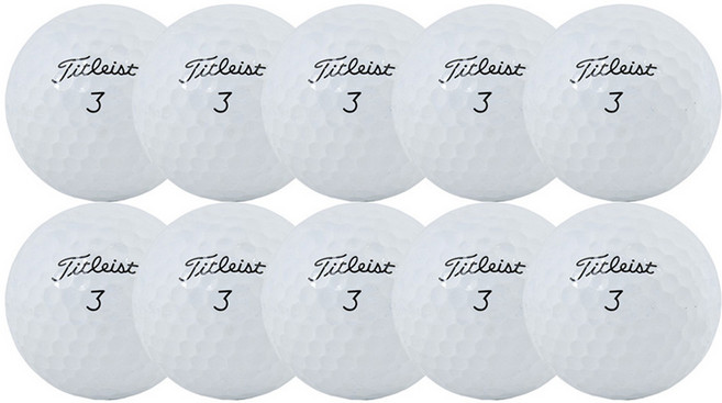 Titleist Attack PRO V1混合高爾夫二手球 A-級 42.67mm, 1顆, 白色, 10顆