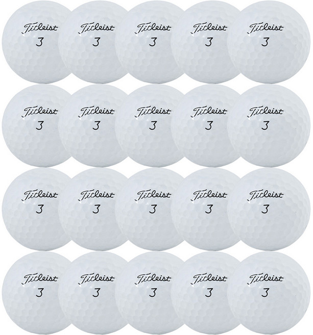 Titleist Attack PRO V1混合高爾夫二手球 A-級 42.67mm, 1顆, 白色, 20顆