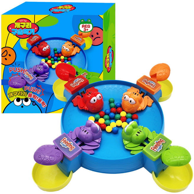 재미존 개굴개굴 개구리 구슬게임, 혼합색상, 1개