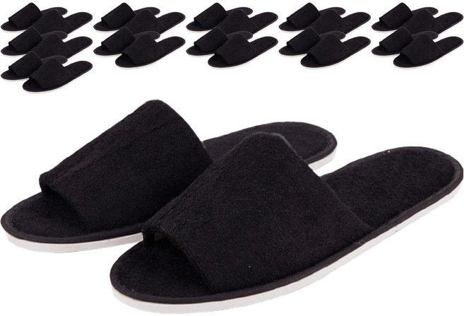 타올천 실내슬리퍼 C, 검정, 12개