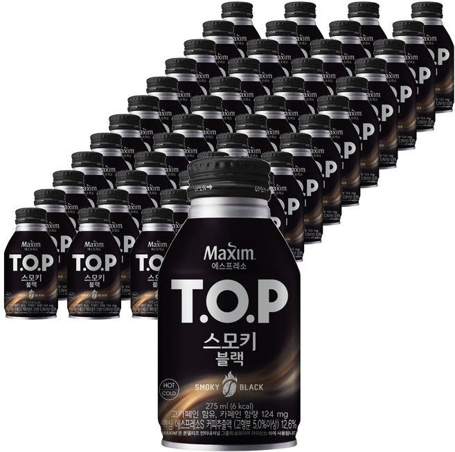 티오피 스모키 블랙 커피, 275ml, 48개