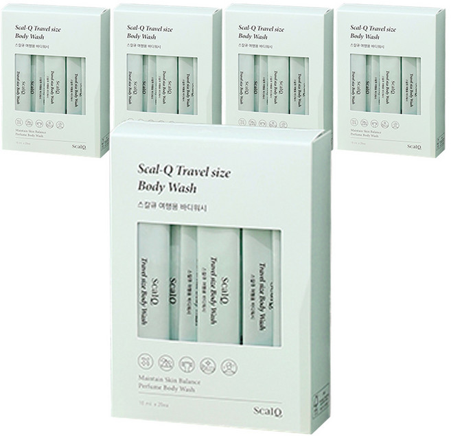 스칼큐 여행용 일회용 바디워시, 200ml, 5개