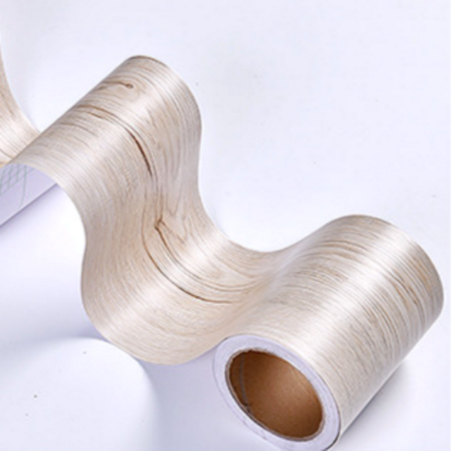 유니독 방수 무늬목 몰딩 필름 시트지, 라인베이지