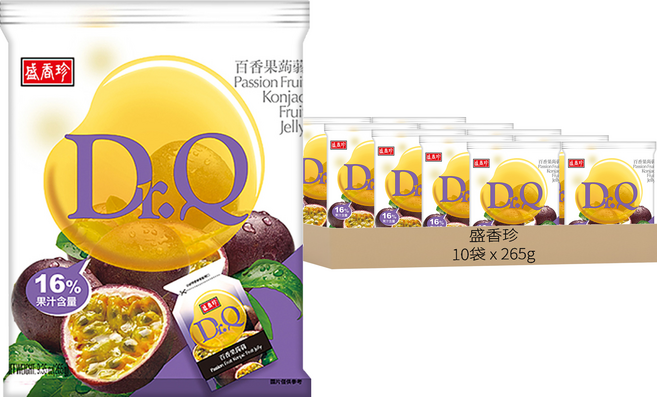 盛香珍 Dr.Q 百香果蒟蒻, 265g, 10袋