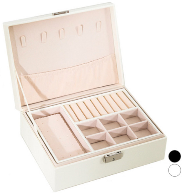 오브민 가죽 2단 악세서리 보관함