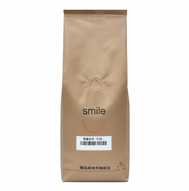 smile coffee 微笑咖啡 精品級金杯咖啡豆 義式金杯 中焙, 咖啡豆(無研磨), 450g, 1包