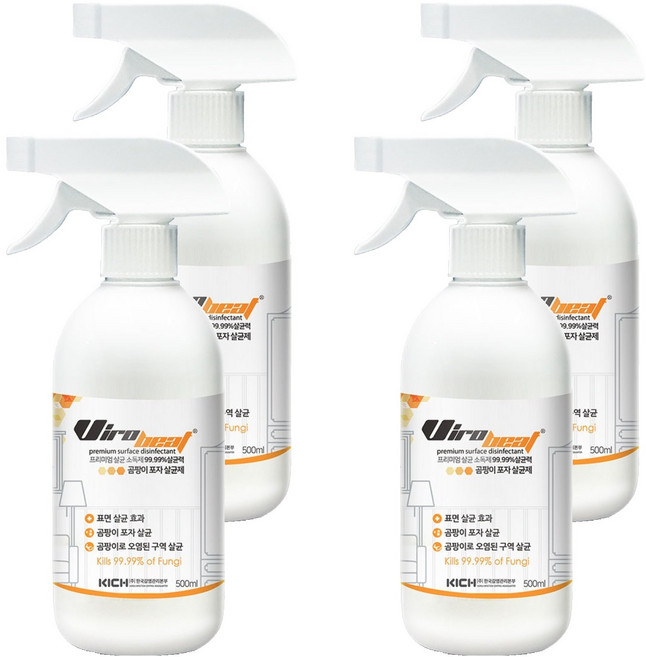 바이로비트 곰팡이 포자 살균제, 500ml, 4개