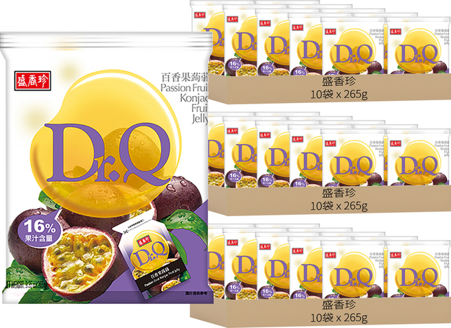 盛香珍 Dr.Q 百香果蒟蒻, 265g, 30袋