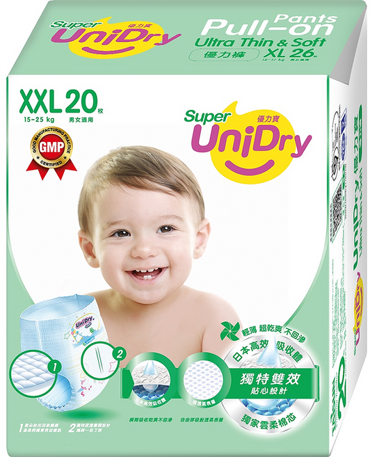 UniDry 優力寶 優力褲/尿布 15~25kg, XXL, 20片