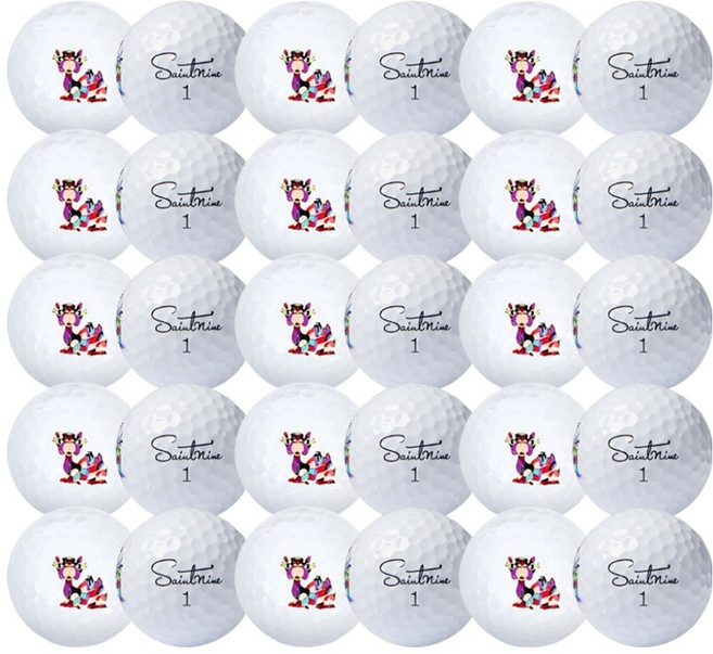 세인트나인 캐릭터 혼합 골프공 로스트볼 특A+ 42.67mm, 랜덤 발송, 1개입, 30개