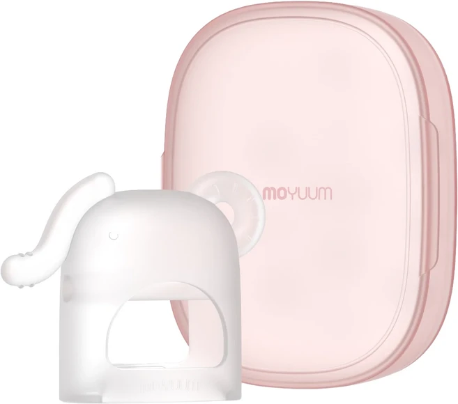MOYUUM 白金矽膠手套固齒器 小小象, 手套固齒器 + 收納盒, 透明原色, 1個