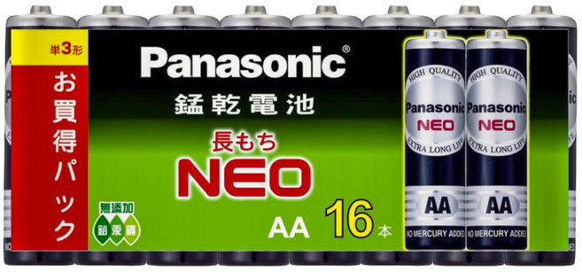 Panasonic 台灣公司貨 錳乾電池 3號 黑色, 16顆, 1組