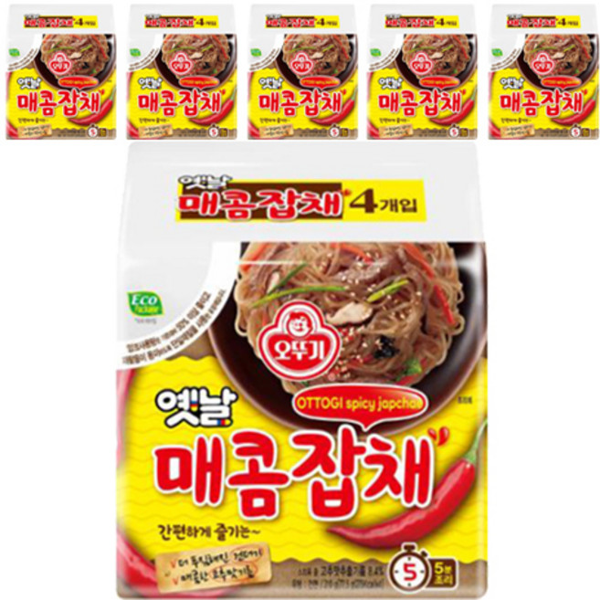 오뚜기 옛날매콤잡채 봉지 77.5g, 24개