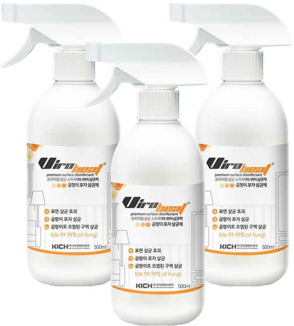 바이로비트 곰팡이 포자 살균제, 500ml, 3개