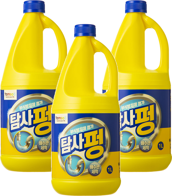 Tamsaa 排水管清潔劑, 1L, 3瓶