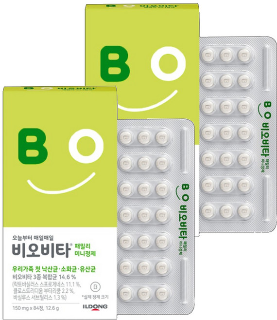ILDONG 日東 Biovita 家庭迷你錠狀益生菌, 84錠, 2個