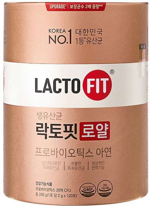 Chong Kun Dang 鍾根堂 LACTO-FIT 皇家 120p, 1個, 240g