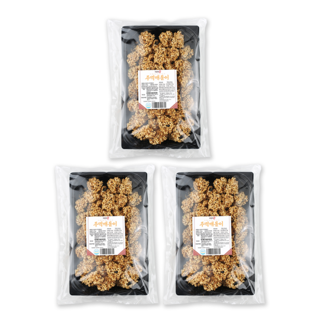 하양댁 옛날 수제 깨강정 주먹 깨돌이 오꼬시, 320g, 3개