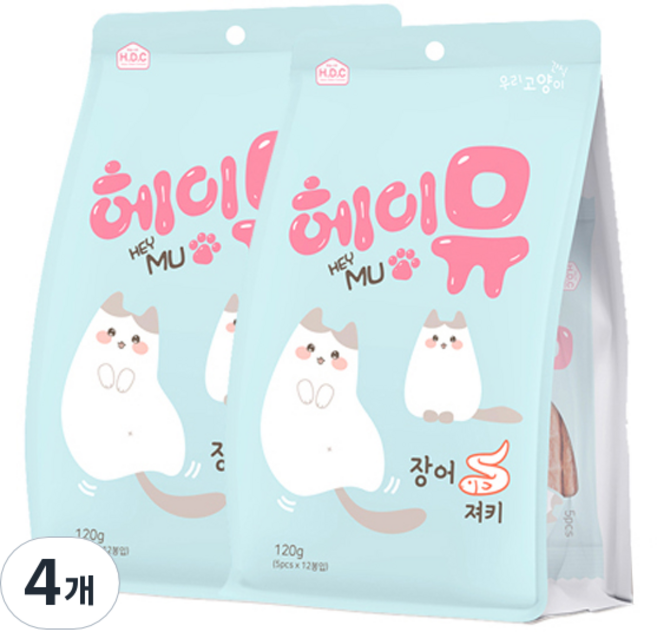 헤이뮤 고양이 져키, 장어, 120g, 4개